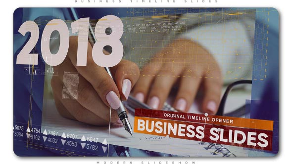 Videohive Business Timeline Slides Video Displays template preview