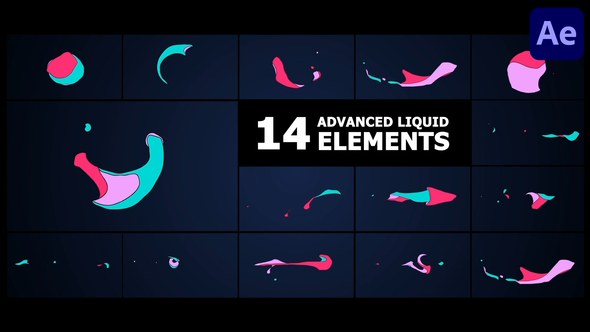 Videohive Advanced Liquid Elements for After Effects 54063731 Elements template preview