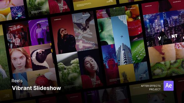 Videohive Reels - Vibrant Slideshow After Effects Project Files Broadcast-packages template preview