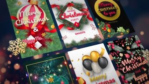 Christmas & New Year Instagram Stories – Magic Holiday Present Pack Video Displays template preview