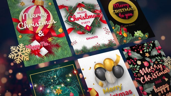 Christmas & New Year Instagram Stories – Magic Holiday Present Pack Video Displays template preview