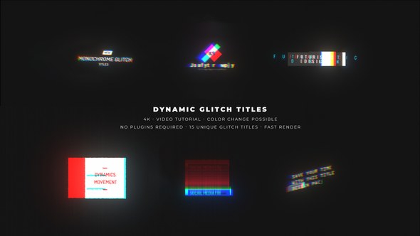 Videohive Dynamic Glitch Titles Titles template preview