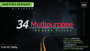 Multipurpose Modern Titles Video Displays template preview