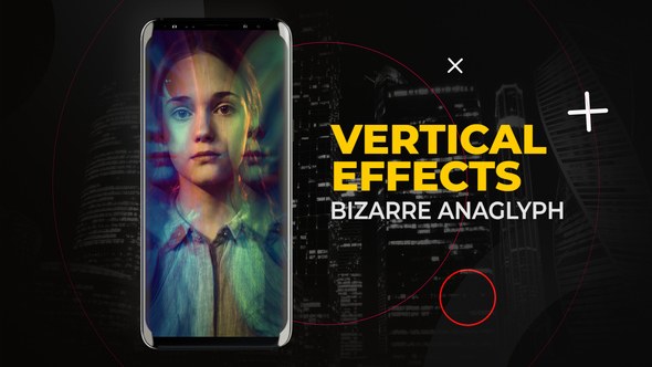 Videohive Vertical Bizarre Anaglyph Effects | After Effects Elements template preview