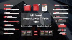 Videohive Minimal News Lower Thirds Pack Elements template preview