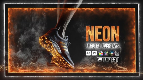 Videohive Neon Fractal Overlays Elements template preview
