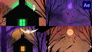 Videohive Halloween Owl Horror Logo Opener for After Effects Logo Stings template preview