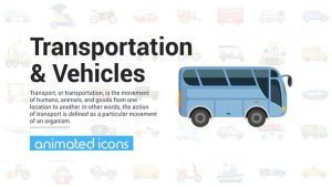 Videohive Transportation and Vehicles Icons Elements template preview