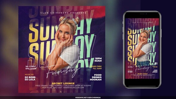 Videohive Night Club Flyer v20 Product Promo template preview