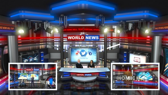 Videohive Virtual studio 2 Broadcast-packages template preview