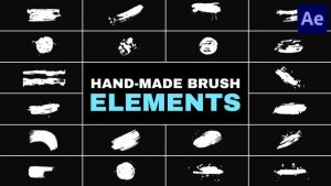 Videohive Hand Made Brush Elements for After Effects Elements template preview