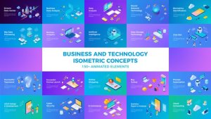 Videohive Business and Technology Isometric Concepts Product Promo template preview