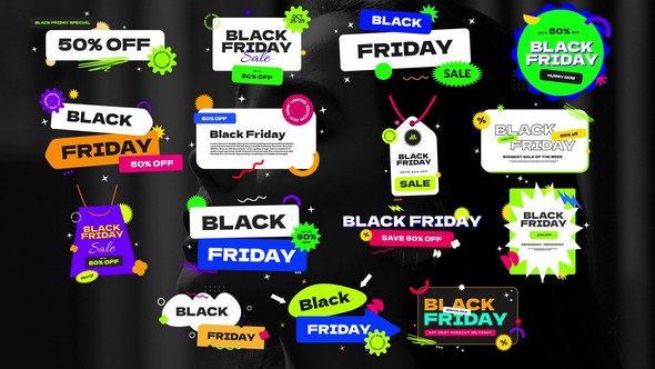 Videohive Black Friday Lower Third Elements template preview