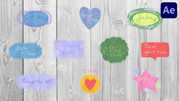 Videohive Creative Scribble Titles for After Effects Titles template preview