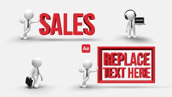 Videohive 3D People Animations 9 Elements template preview