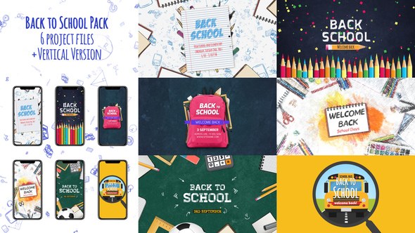 Videohive Back to School Package Openers template preview