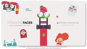 Videohive Strange Faces Micro Typo Titles template preview