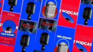 Videohive Podcast Talkshow Reel Story Video Displays template preview