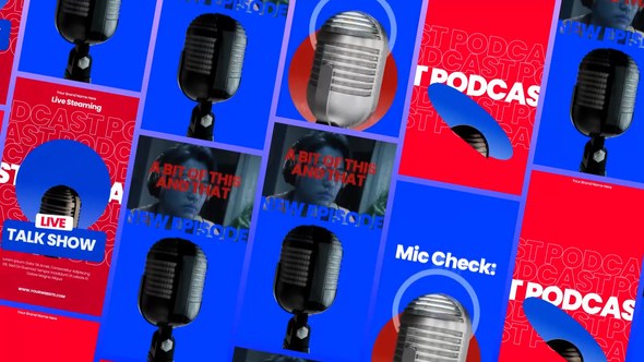 Videohive Podcast Talkshow Reel Story Video Displays template preview