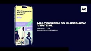Videohive Vertical Multiscreen 3D Slideshow Openers template preview
