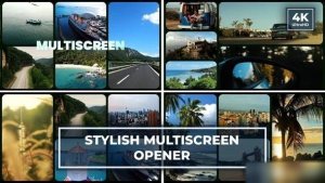 Videohive Charming Multiscreen Opener | Split Screen Gallery Intro | Typography Slideshow Openers template preview