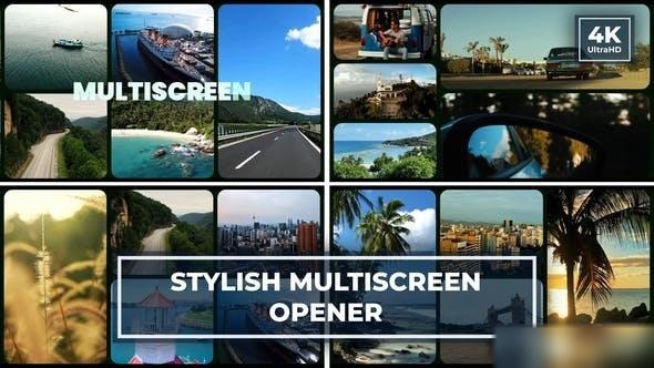 Videohive Charming Multiscreen Opener | Split Screen Gallery Intro | Typography Slideshow Openers template preview