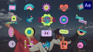 Videohive Colorful Trendy Titles for After Effects Titles template preview