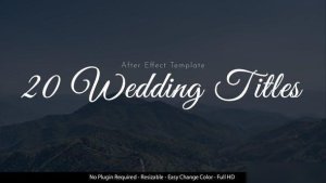 Videohive Wedding Titles 45053568 Logo Stings template preview