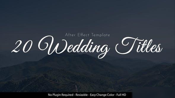 Videohive Wedding Titles 45053568 Logo Stings template preview