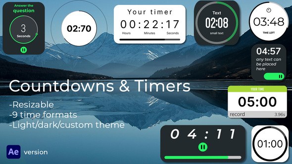 Videohive Countdowns & Timers Elements template preview