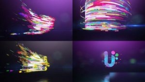 Videohive Glitch 3D Strokes Logo Openers template preview