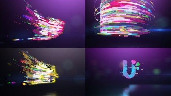 Videohive Glitch 3D Strokes Logo Openers template preview