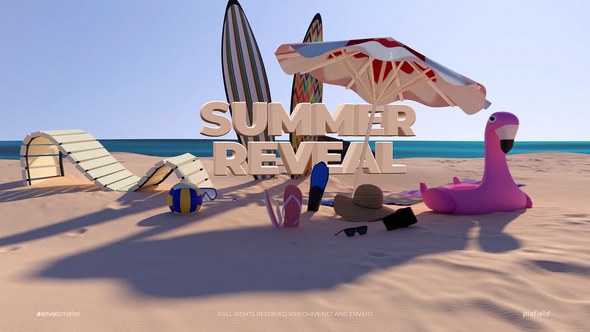 Videohive Summer Logo Reveal Logo Stings template preview