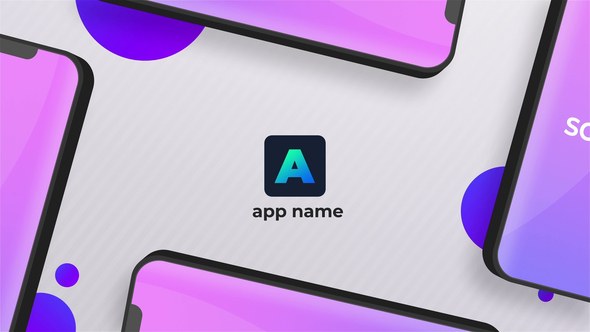 App Promo Video Displays template preview