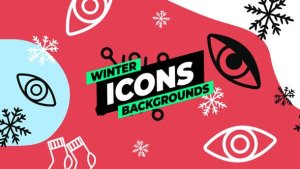 Videohive Winter Icons Backgrounds Elements template preview