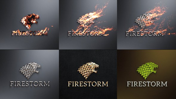 Flame & Metal / Fire Logo Reveal Video Displays template preview