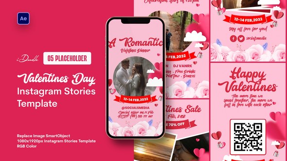 Videohive Valentine's Day Instagram Stories Template Product Promo template preview