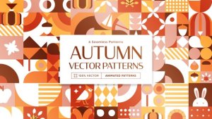 Videohive Autumn Fall Animated Background Patterns Elements template preview