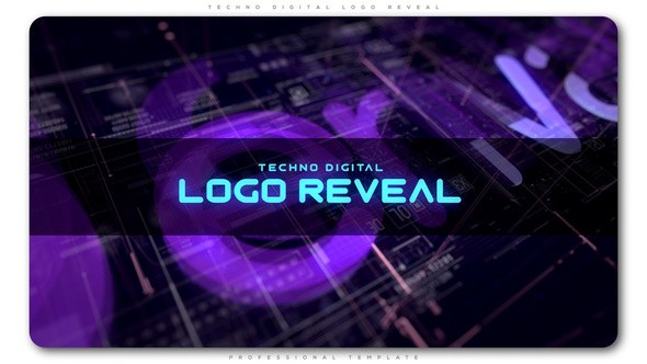 Videohive Techno Digital Logo Reveal Logo Stings template preview