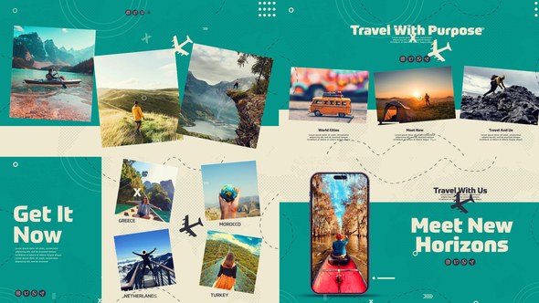 Travel Services Intro Premiere Pro template preview