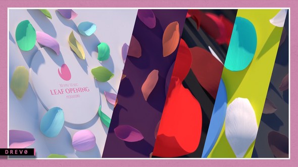 Leaf Romantic Opener/ Valentine's Day/ Tulips/ I Love You/ Sexy Logo/ Memory/ Honeymoon/ Wedding/ TV Video Displays template preview