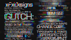 Glitch Text Effects Toolkit + 30 Title Animation Presets Video Displays template preview