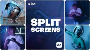 Videohive Multiscreen Transitions - 5 Split Screen - Vol. 03 Elements template preview