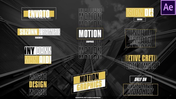 Videohive Clean Title Lower Thirds 45832661 Titles template preview