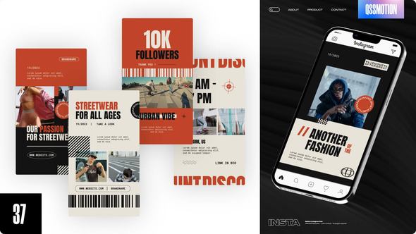 Videohive Under Instagram Stories Video Displays template preview