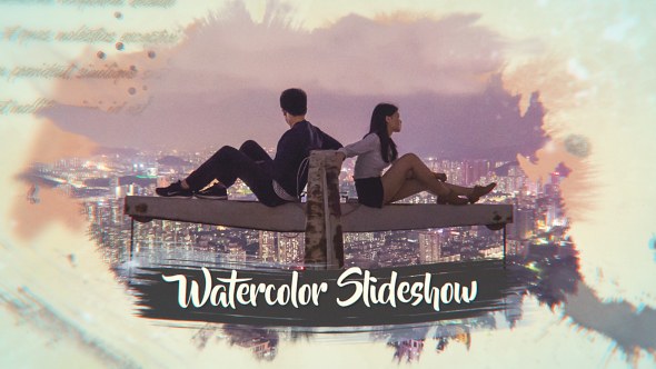 Videohive Ink Watercolor Slideshow | Opener Video Displays template preview