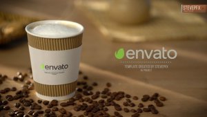 Videohive Coffee Paper Cup Mockup Logo Opener Product Promo template preview