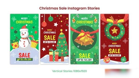 Videohive Merry Christmas Sale Instagram Stories 55899330 Product Promo template preview
