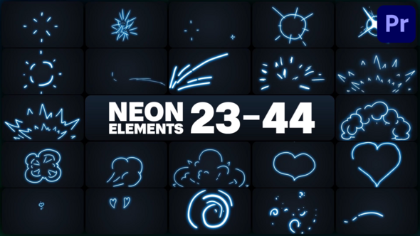 Neon Elements for Premiere Pro Premiere Pro template preview