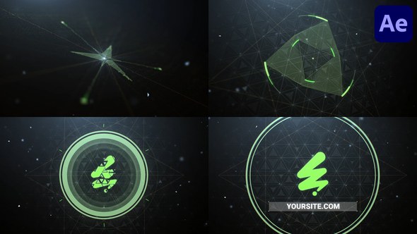 Videohive Geometric Glitch Logo Reveal for After Effects Logo Stings template preview